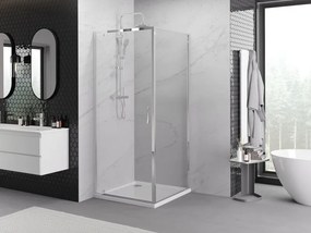 Mexen Exo-BR cabine de duche com dobradiça 90 x 90 cm, transparente, cromada - 8181-090-090-01-00