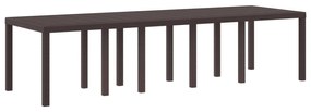 vidaXL Mesa de Jantar para Jardim Castanho 300 x 100 x 73 cm vime PE