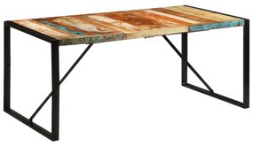 Mesa de jantar 175x90x76 cm madeira recuperada maciça