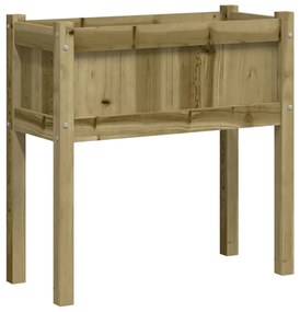 Vasos/floreiras de jardim com pernas 2 pcs pinho impregnado