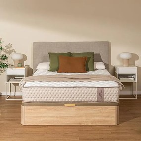 Colchão Flow 6790 Hybrid 150x190 com 7 zonas de firmeza diferentes com estrutura de molas box firme e leve