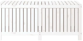 Caixa de arrumação jardim 147x68x64 cm pinho maciço branco