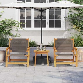 Cadeiras de Jardim 2 pcs Cinzas 67x78x73 cm em Madeira Sólida de Acáci