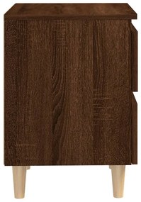Conjunto de 2 Mesinhas de Cabeceira Bacco - Nogueira - Design Moderno