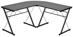 Mesa de escritório em forma de L Mesa de canto reversível para computador economiza espaço e multifuncional para casa e escrivaninha 150 x 150 x 76 cm