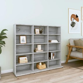vidaXL Armário p/ CD 100x23x89,5 cm derivados madeira cinzento sonoma