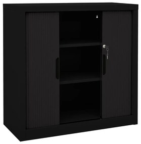 Armário com porta deslizante 90x40x90 cm aço preto