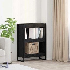 vidaXL Gabinete de Livros Carvalho Preto 80 x 30 x 155 cm