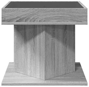 Mesa de centro c/ LEDs 50x50x45 madeira processada