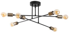 Candeeiro de Teto Fleur – Preto – 66 x 66 cm