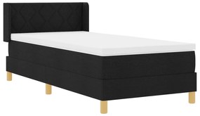 Cama Box vidaXL com Colchão Preto 90x200 cm em Tecido