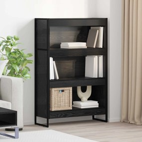 vidaXL Gabinete de Livros Carvalho Preto 80 x 30 x 155 cm