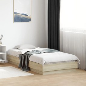 vidaXL Estrutura cama s/ colchão derivados de madeira carvalho sonoma