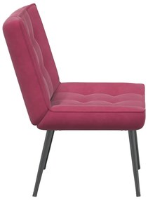 Cadeira de relaxamento 64x74x84 cm veludo vermelho bordeaux