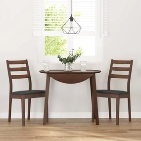 Cadeiras de jantar com almofadões 2 pcs madeira maciça castanho