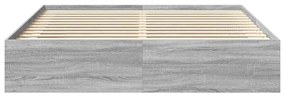 Estrutura de cama super king size 180x200 cm cinzento sonoma