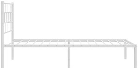 Estrutura de cama sem colchão com cabeceira 75x190 cm branco