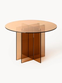 Mesa de jantar redonda em vidro Anouk, vários tamanhos