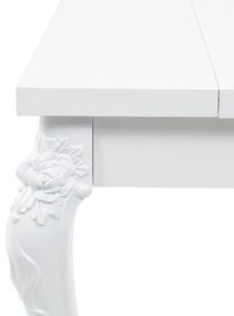 Mesa de jantar 179x89x81 cm branco brilhante