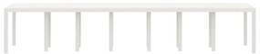 Mesa de Jardim vidaXL Branca 400x100x73 cm Poly Rattan