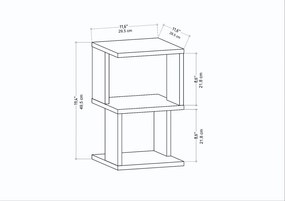 Mesa de Cabeceira Carter – Carvalho – 29,6x29,6x49,4 cm