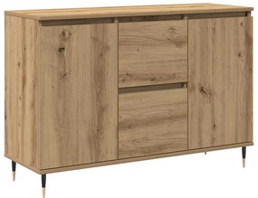 Sideboard vidaXL com portas e gavetas Carvalho Artesanal 101,5x35x70 c