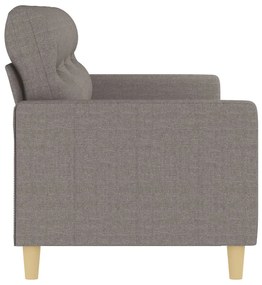 Sofá de 3 lugares tecido 180 cm cinzento-acastanhado