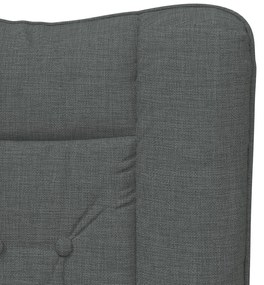 Cadeira Relaxante vidaXL Cinza Escuro em Tecido