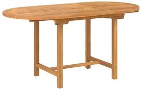 Conjunto de Jantar para o Jardim com 5 peças em Madeira Sólida de Teak