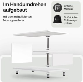 Mesa de centro Orlando 95x55x50cm Branco