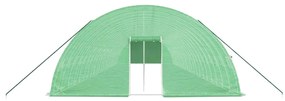 Estufa com estrutura de aço 144 m² 24x6x2,85 m verde