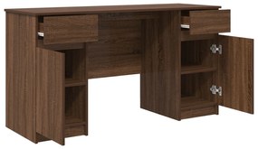 Mesa vidaXL Castanho Carvalho 140x49x76 cm em Madeira Estruturada