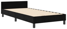 Estrutura de Cama Preta 90x190 cm Veludo