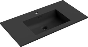 Mexen Otis lavatório embutido no balcão 91 x 46,5 cm, preto mate - 25189071