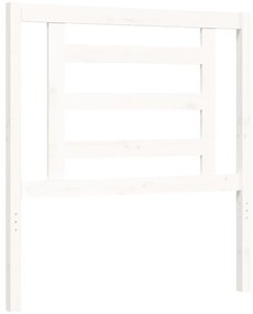 Cama sem colchão 100x200 cm madeira de pinho maciça branco