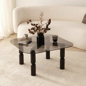 Mesa de Café Kei – Cor Antracite Fumado – 80cm x 40cm x 80cm