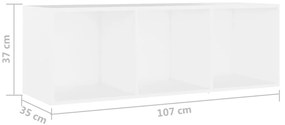 3 pcs conjunto de móveis para TV contraplacado branco