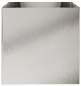 Vasos/floreiras 2 pcs 49x47x46 cm aço inoxidável prateado