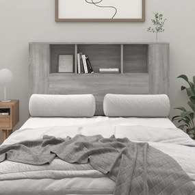 vidaXL Armário de cabeceira 120x18,5x102,5 cm sonoma cinzento