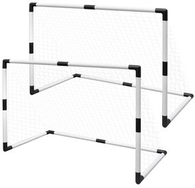 Conjunto de mini balizas de futebol para criança 2 pcs 91,5x48x61 cm