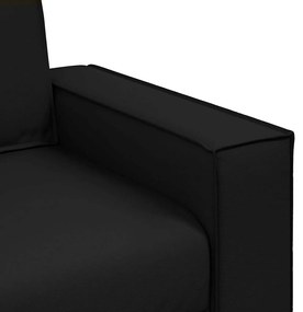 Sofá Loveseat vidaXL Preto 120 cm em Couro Sintético