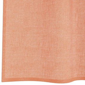 Cortinas de voile com laços 2 pcs terracota 140x245 cm