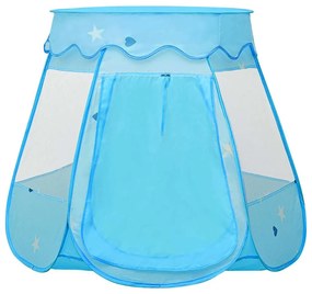 Tenda de brincar infantil com 250 bolas 102x102x82 cm azul