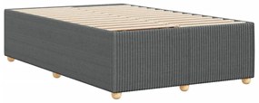 Estrutura de cama sem colchão cinza escuro 120x190 cm tecido