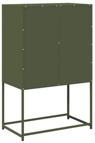 Aparador alto 68x39x107 cm aço verde azeitona
