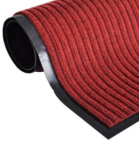 Tapete de porta 117x220 cm PVC vermelho