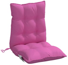 Almofadões cadeira encosto baixo 4 pcs tecido oxford rosa