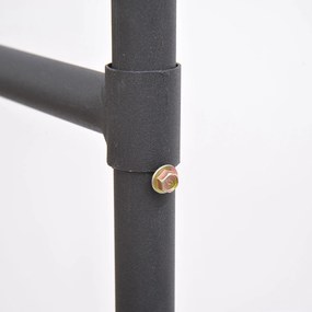 Suporte para cabide roupa 120x60x150 cm Tubo de ferro 4 rodas Homcom