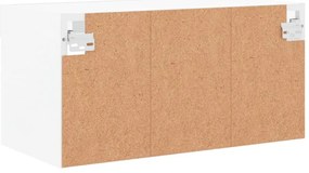 Móvel de TV com luzes LED 60x30x30 cm branco