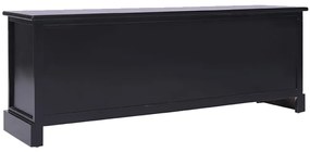 Móvel de TV 108x30x40 cm madeira paulownia maciça preto